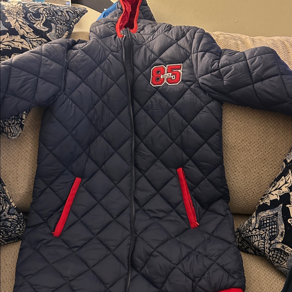 Tommy Hilfiger Navy And Red Puffer Jacket